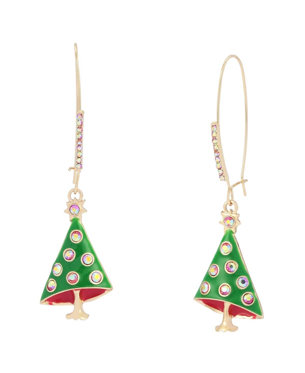Glass Crystal Drop Earrings by Betsey Johnson