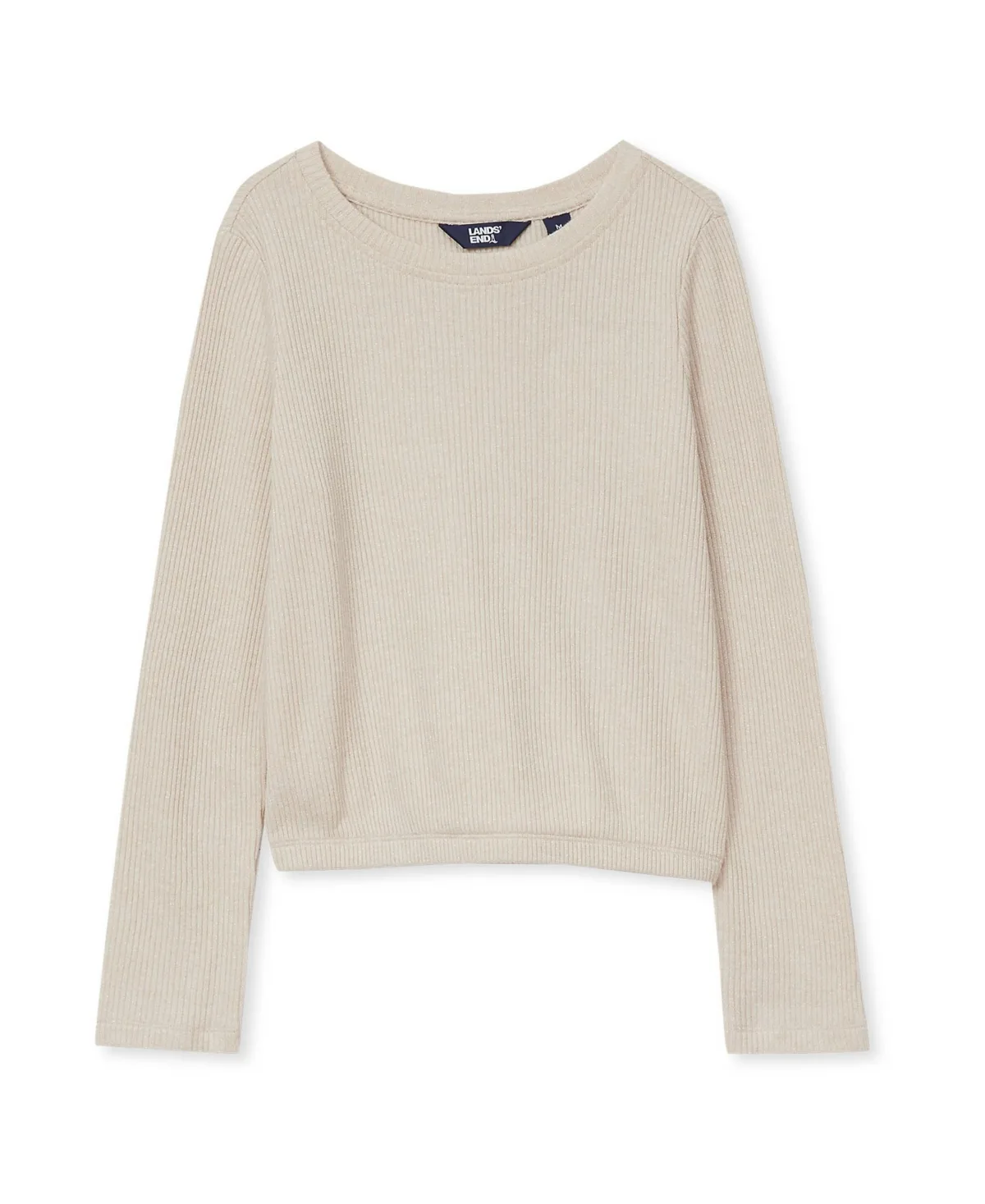 Long Sleeve Sparkly Knit Top by Lands' End