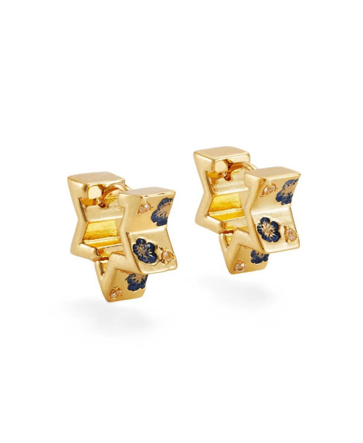 Larkspur Huggie Earrings