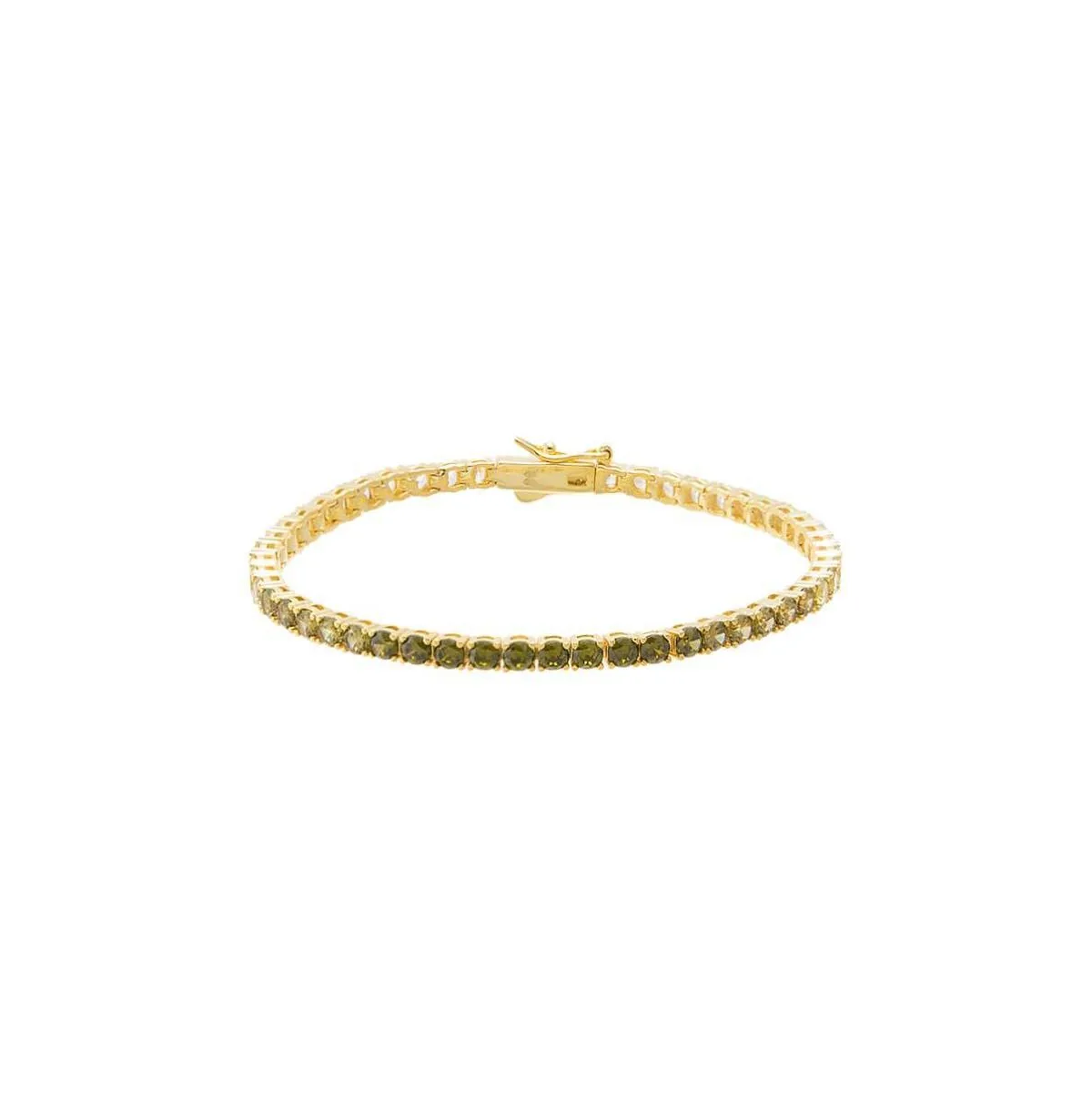 14K Gold Plated Cubic Zirconia Earth Tone Ombre Bracelet by By Adina Eden