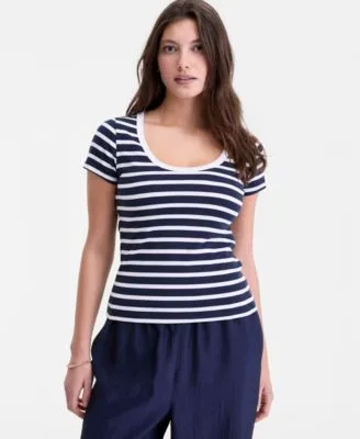Scoop Neck Layering T Shirt by On 34th