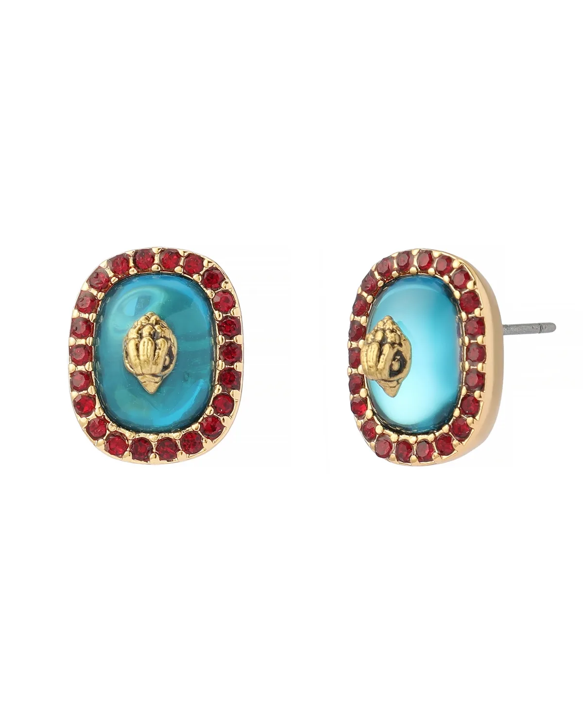 London Glass Crystal Eagle Square Earrings by Kurt Geiger