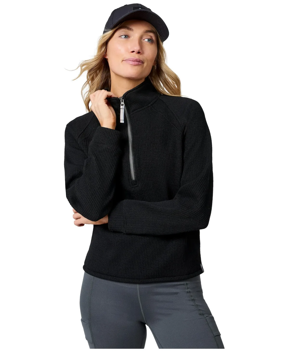 Ripple Knit Half Zip Top by Free Country