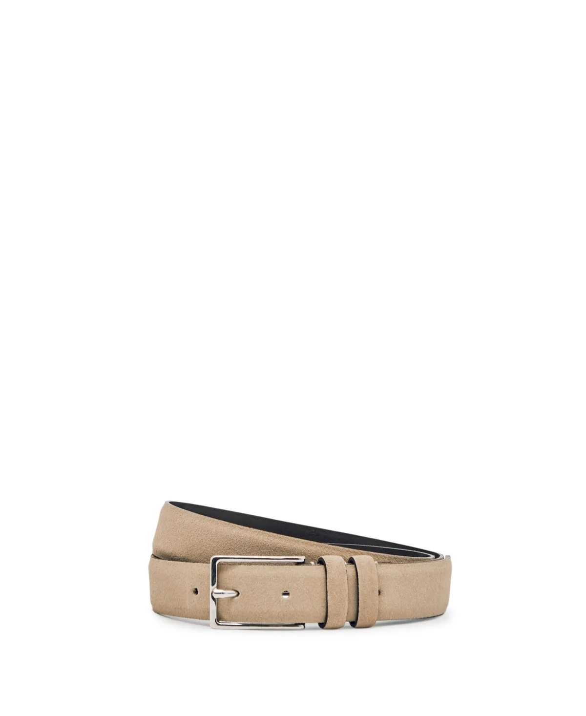Suede Adjustable Buckle Belt - Stone by Reiss