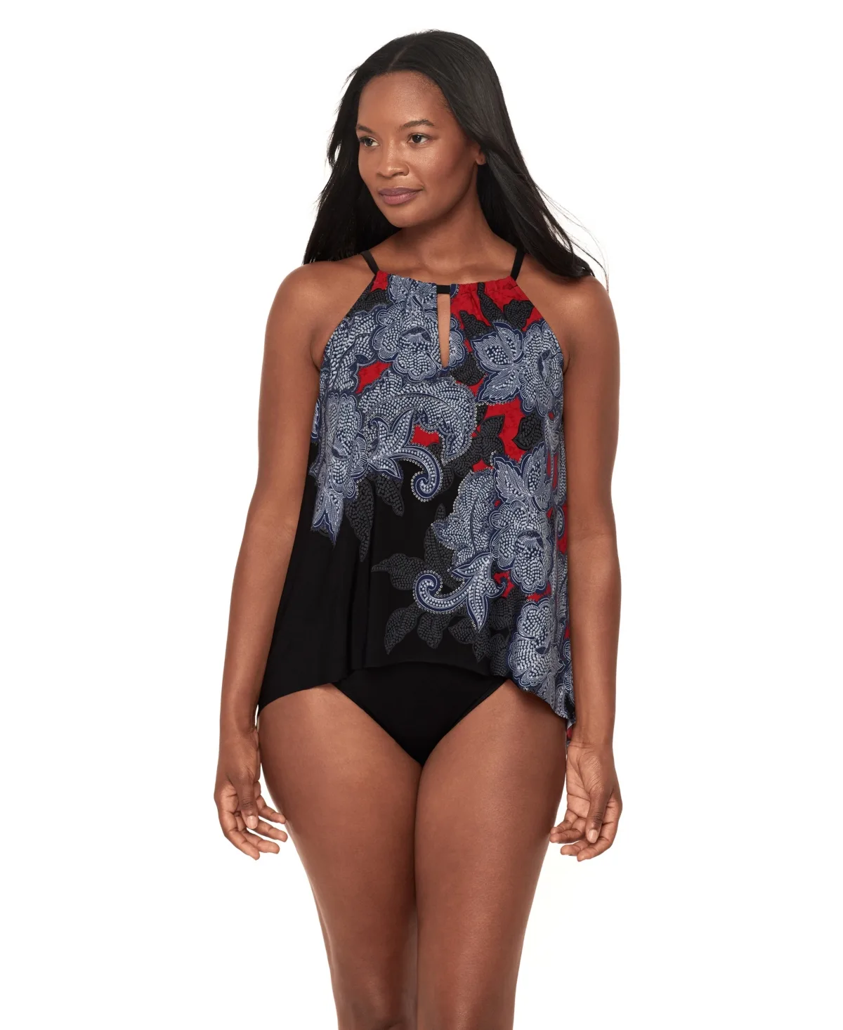 Peephole Soft-Cup Tankini Top by Miraclesuit