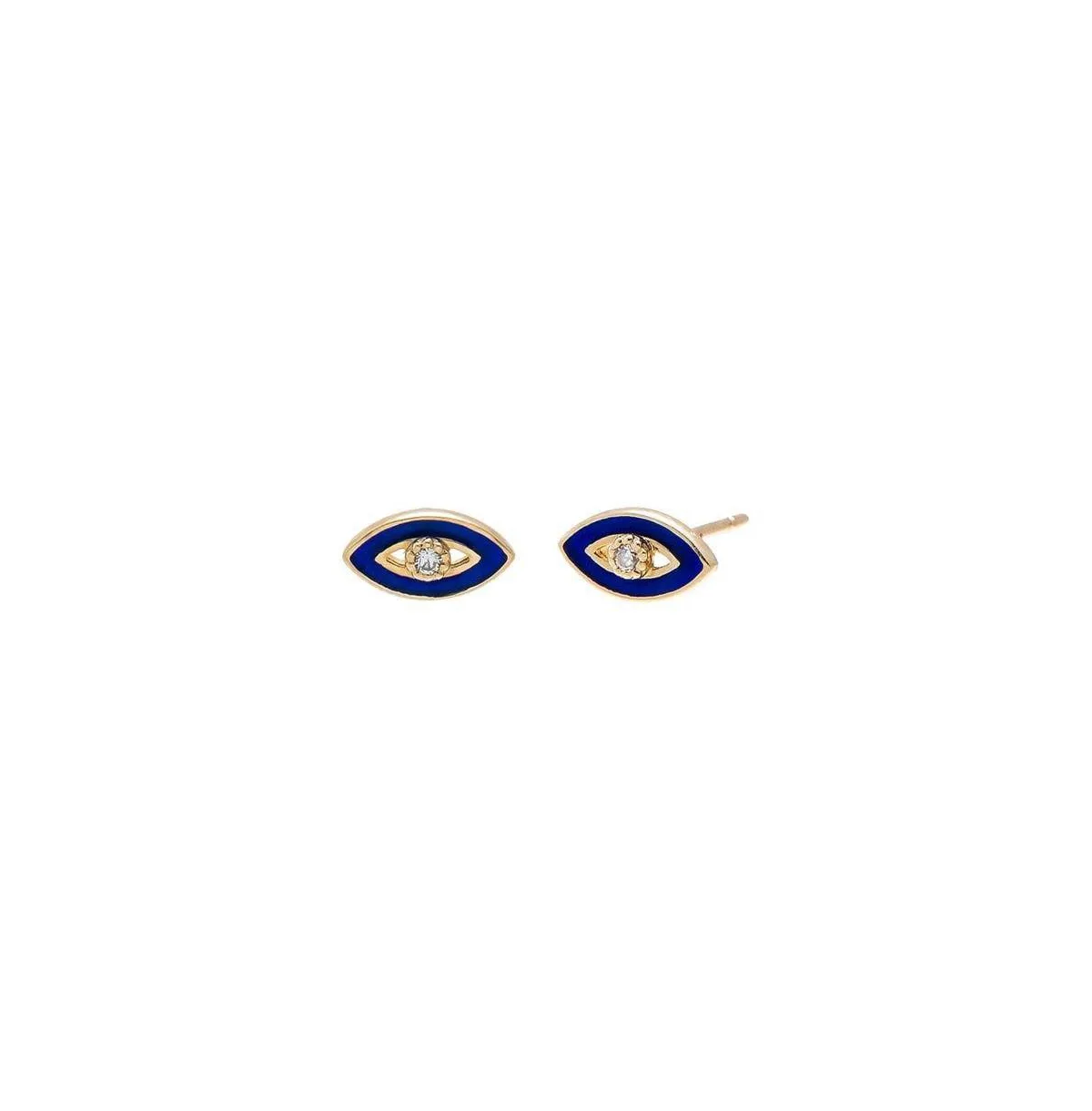 Cubic Zirconia Evil Eye Stud Earrings by By Adina Eden