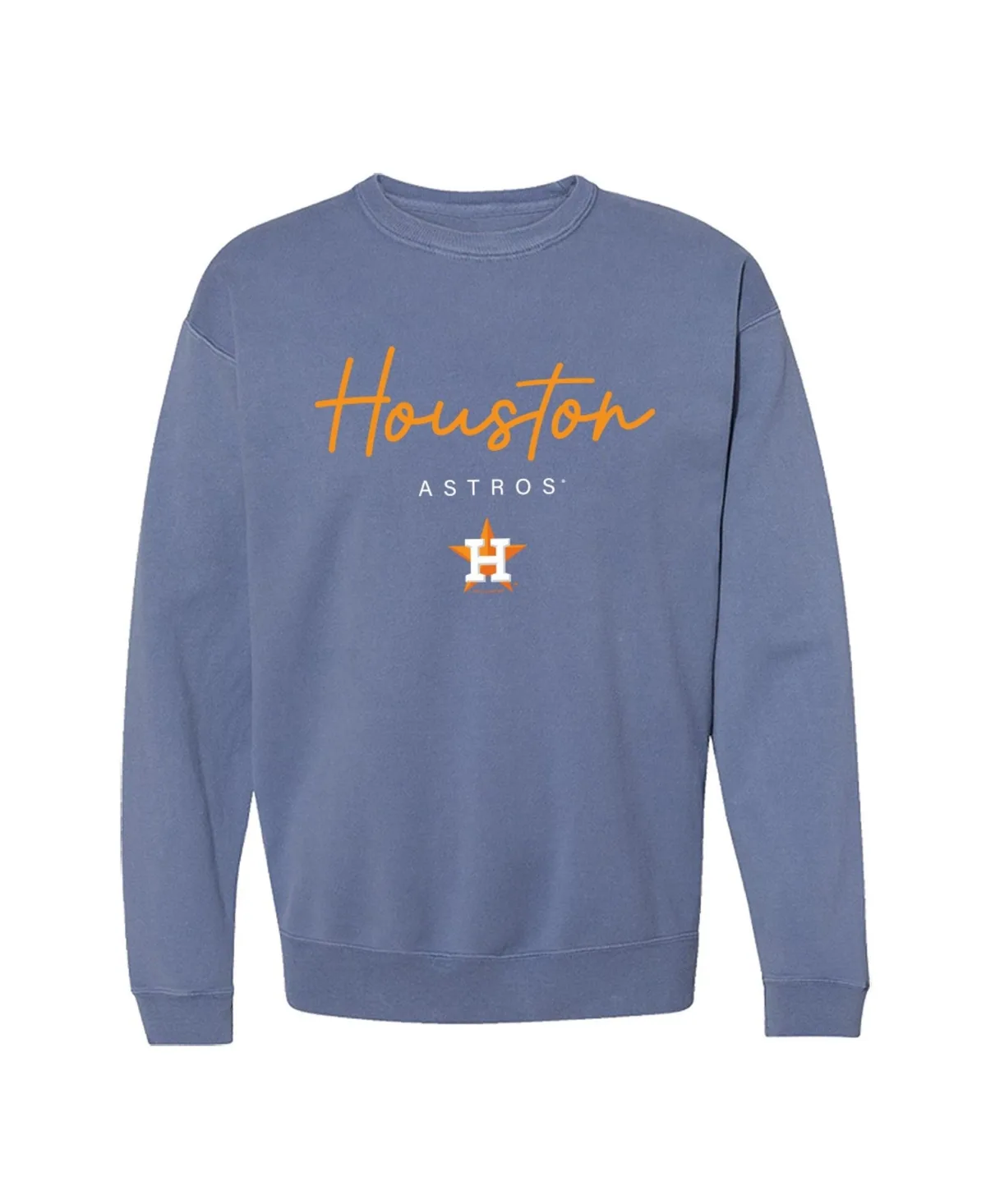 Houston Astros Graphic Crewneck Long-Sleeve Sweatshirt - Denim by Soft As a Grape