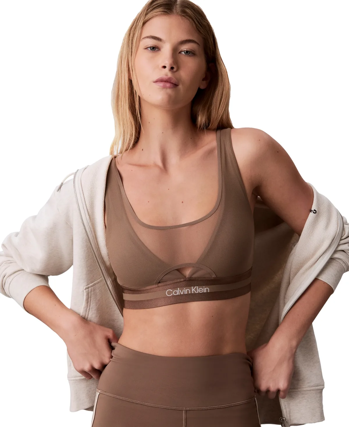 Icon Sport Shine Wireless Scoop Neck Mesh-Panel Sports Bra