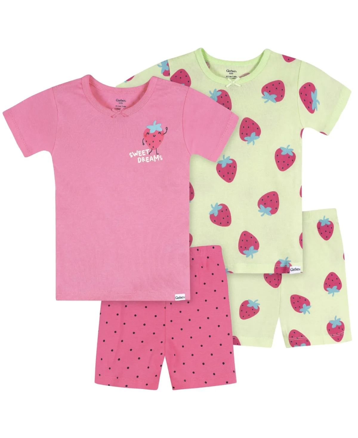 4-Piece Cotton Pajama Short Set Flamingo Floatie by Gerber