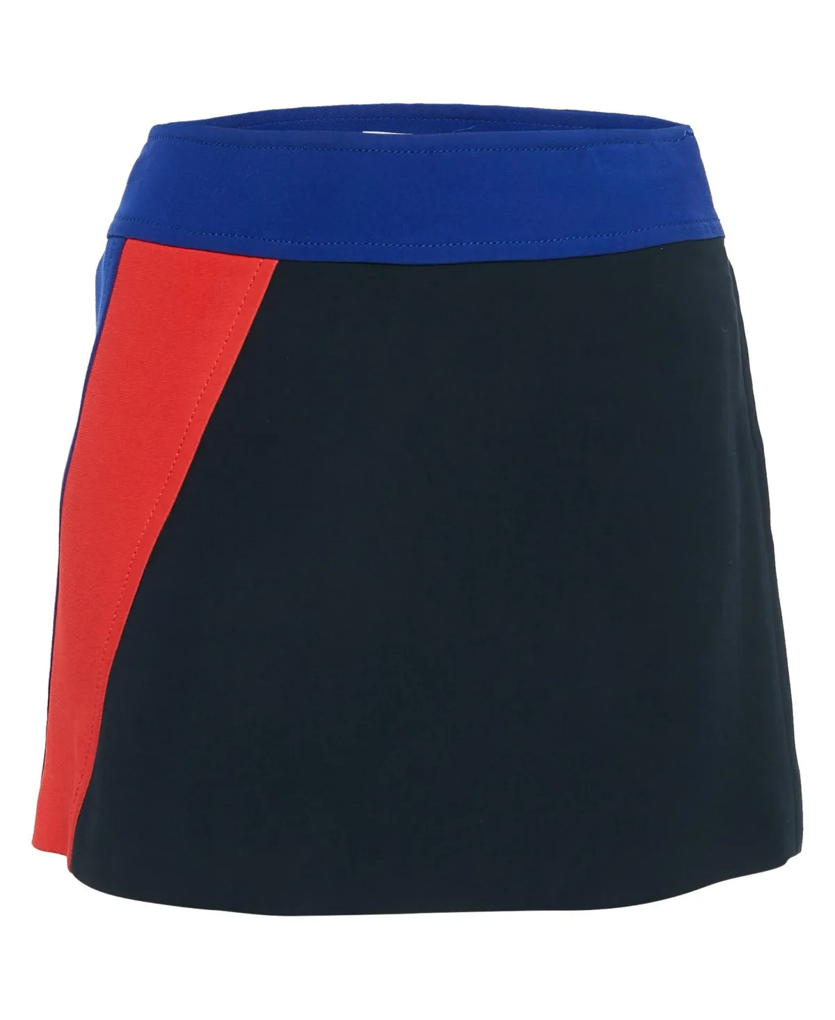 Pre-Owned Color Blocked Crepe Mini Skirt by Miu Miu