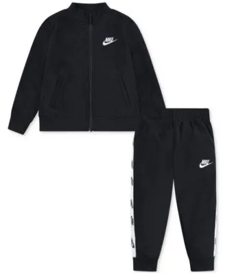 Dri Fit Full Zip with Logo Taping Trim Jacket Pants 2 Piece Set by Nike