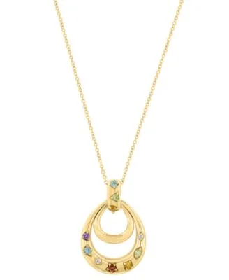 Diamond Accent Necklace Bangle in 14k Yellow Gold Over Sterling Silver by Effy Collection
