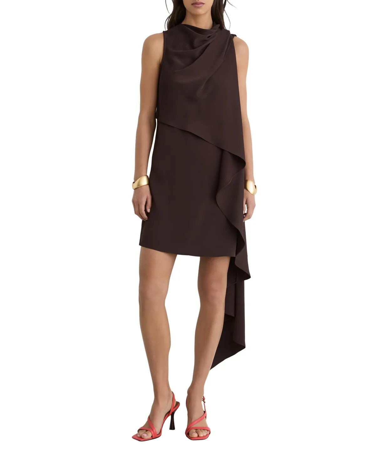 Wrenley Drape Detail Mini Dress by Reiss
