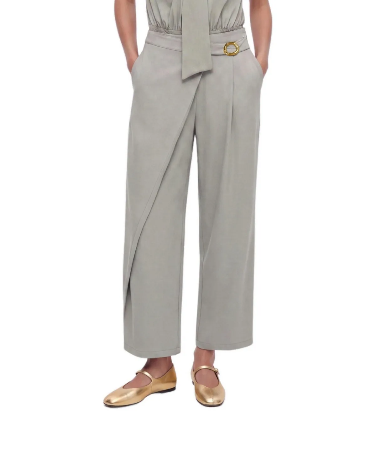 Accessory Detail Straight Leg Trousers by Nocturne
