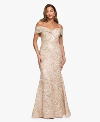 Off the Shoulder Ball Gown by Xscape
