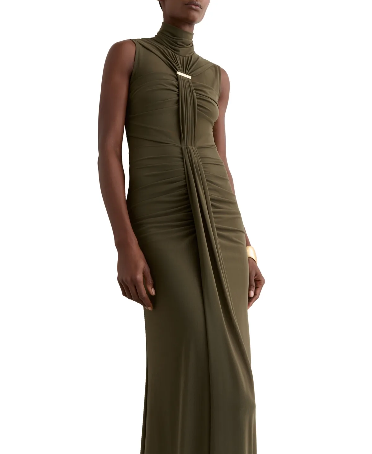 Ruched Sleeveless Maxi Dress by Reiss