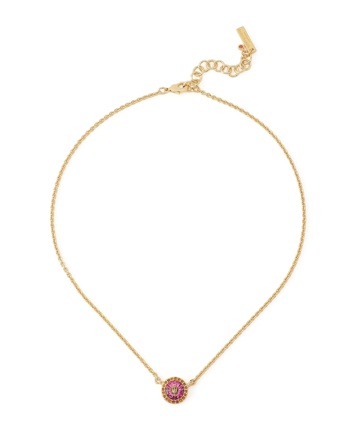 Glass Crystal Eagle Round Pendant Necklace by Kurt Geiger