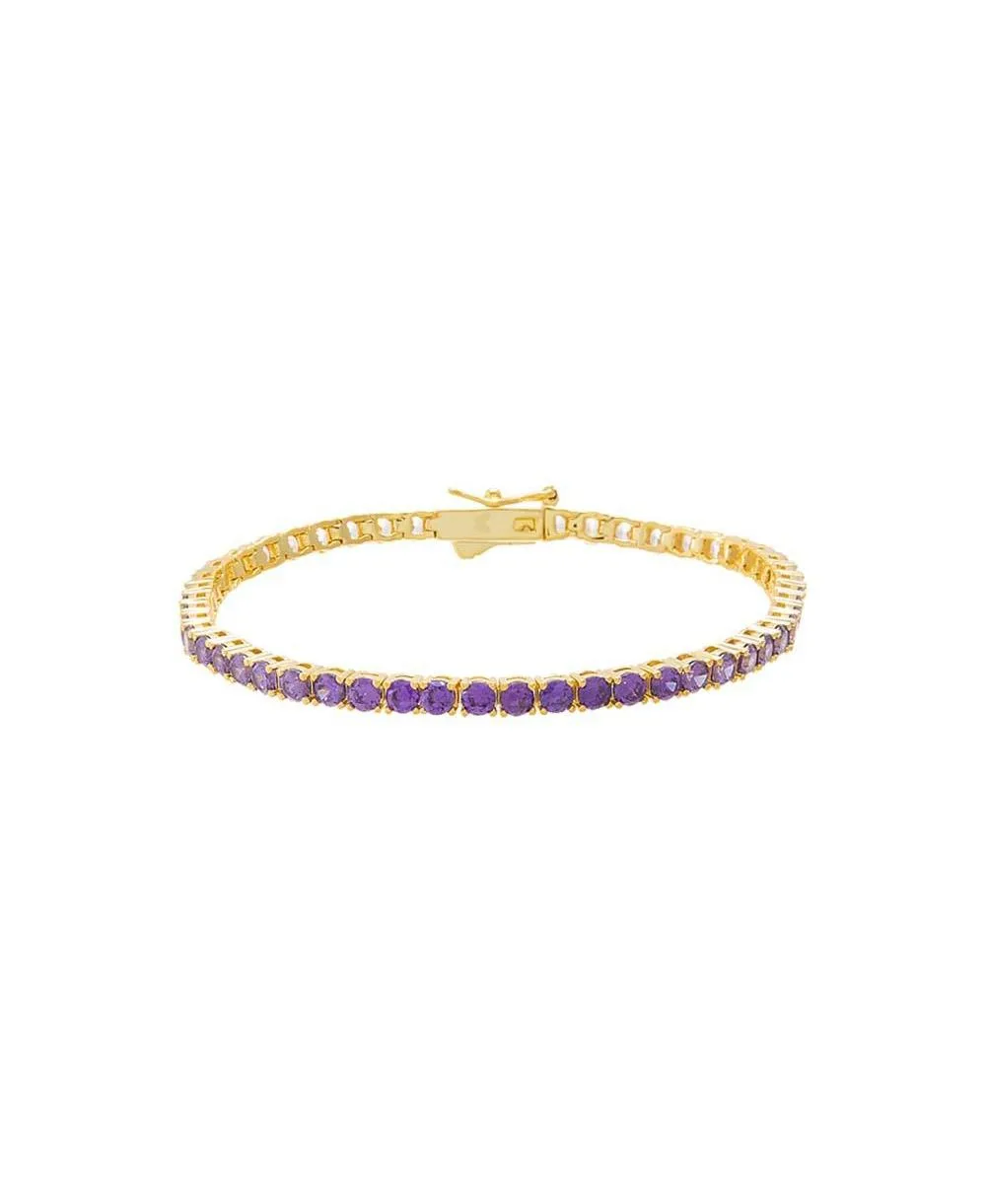 Cz 14K Gold Plated Tennis Bracelet by By Adina Eden