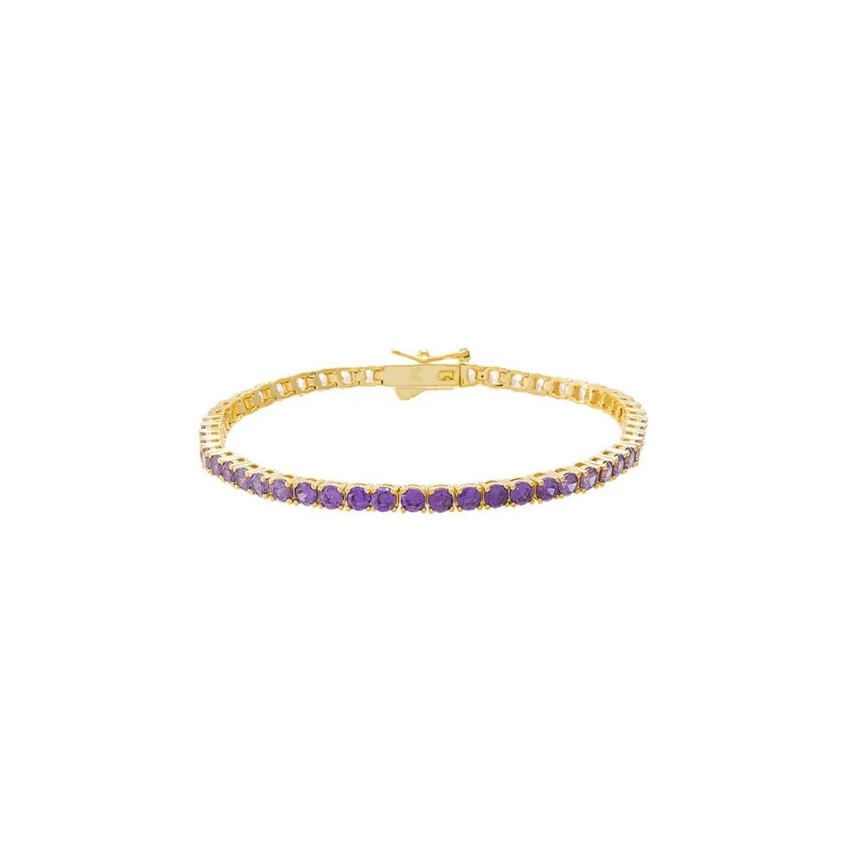 Cz 14K Gold Plated Tennis Bracelet by By Adina Eden