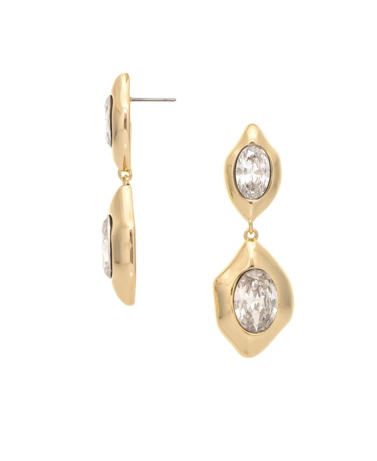 Cubic Zirconia Geometric Dangle Earrings by Rivka Friedman