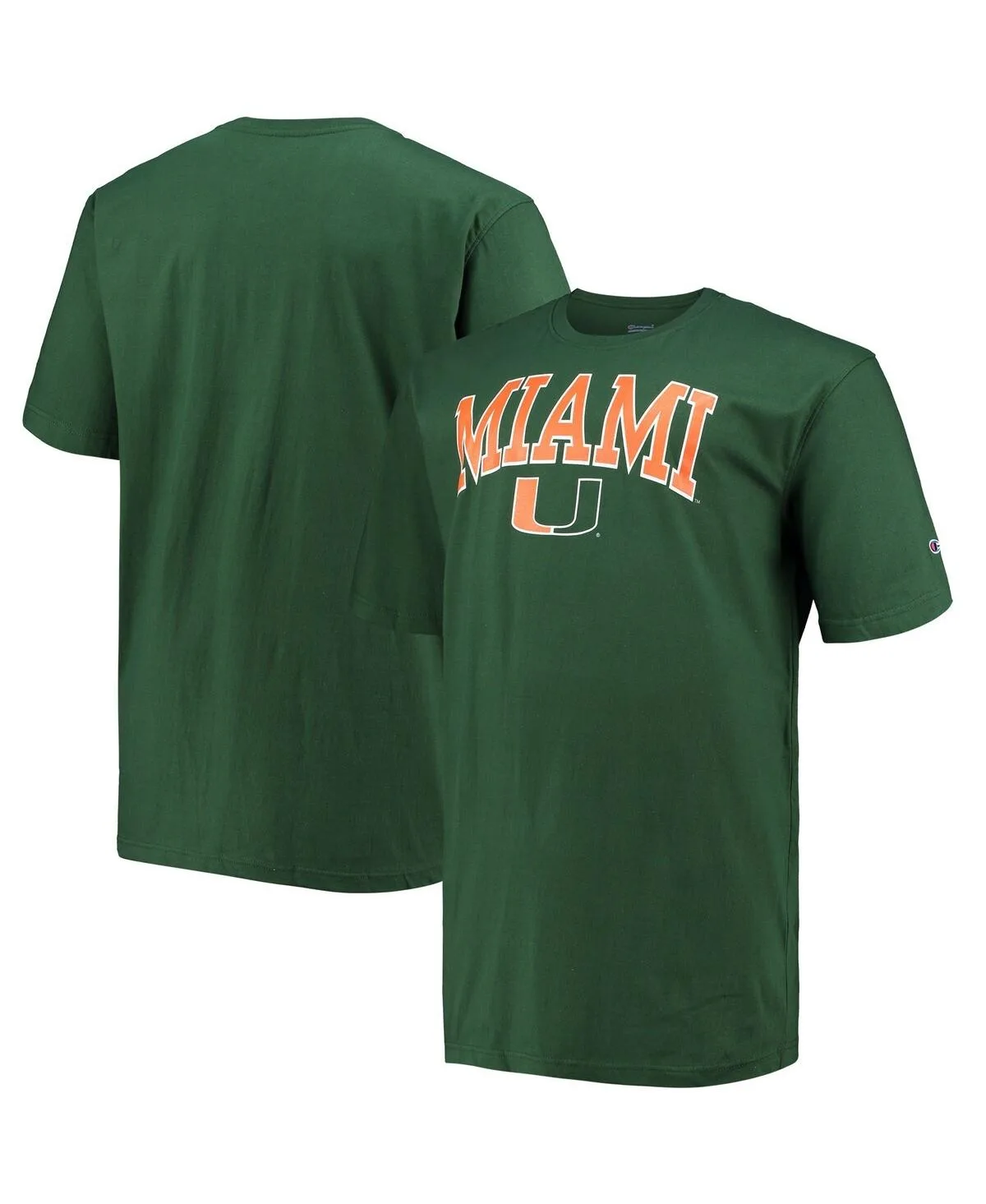 Miami Hurricanes Big & Tall Arch Over Wordmark T-Shirt by Champion