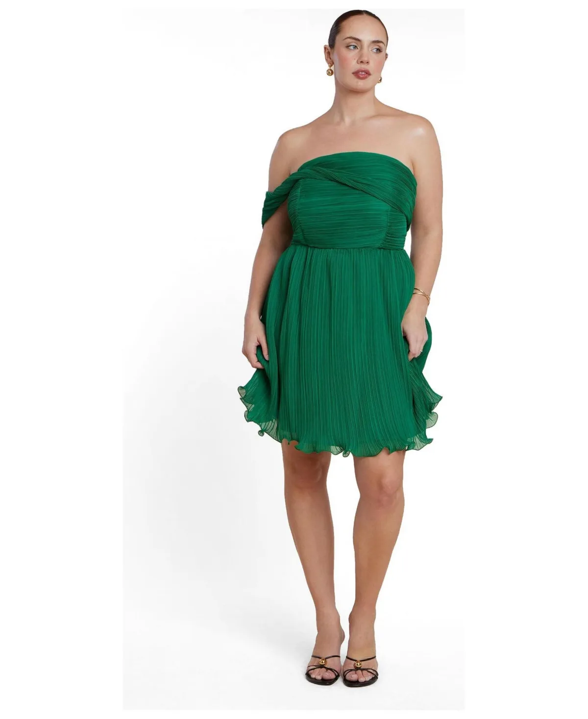 Strapless Mini Dress with Overlay by Eloquii