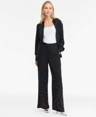 High Rise Embellished Pants by INC International Concepts