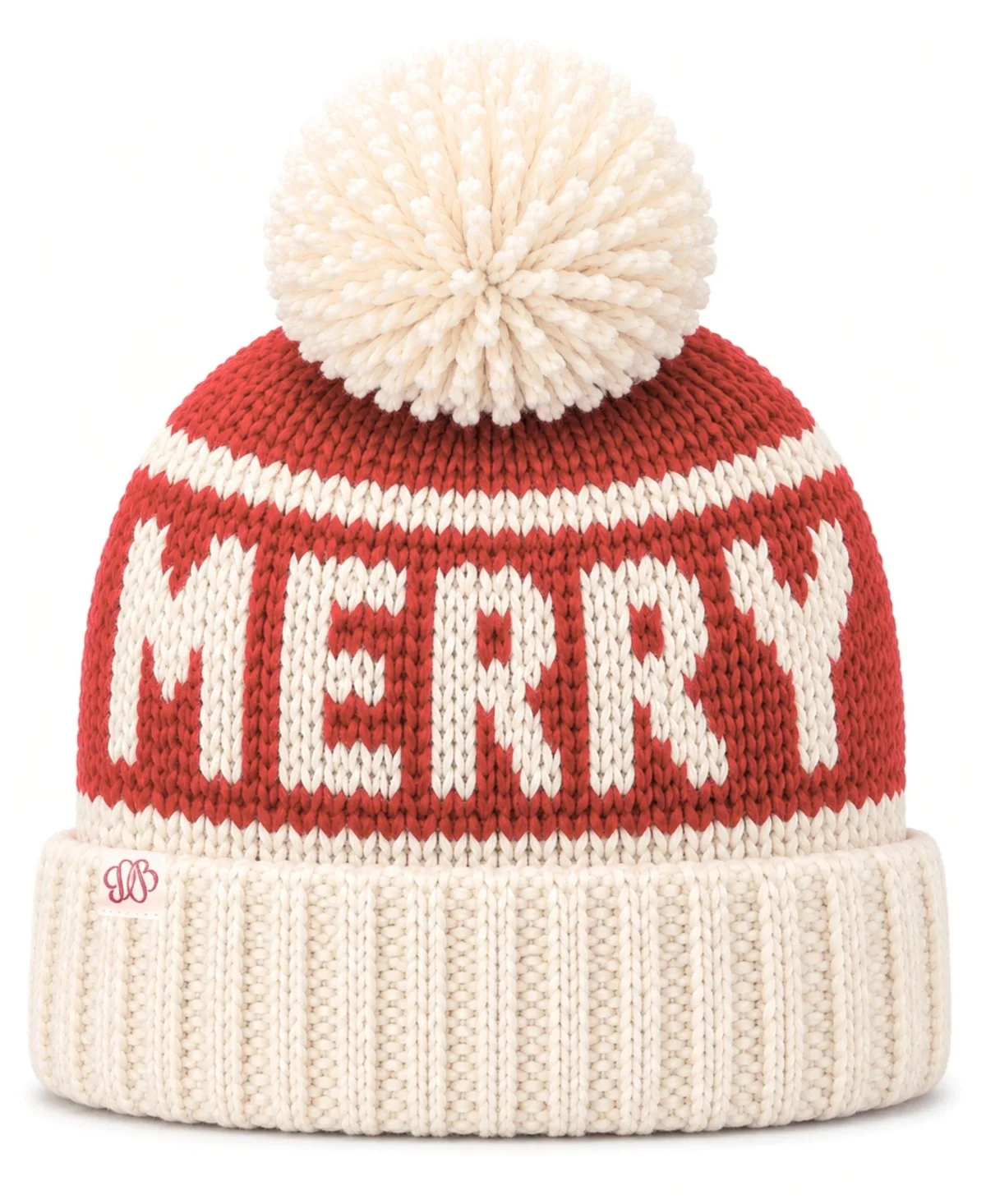 Merry Striped Pom-Pom Beanie by Bits & Bows