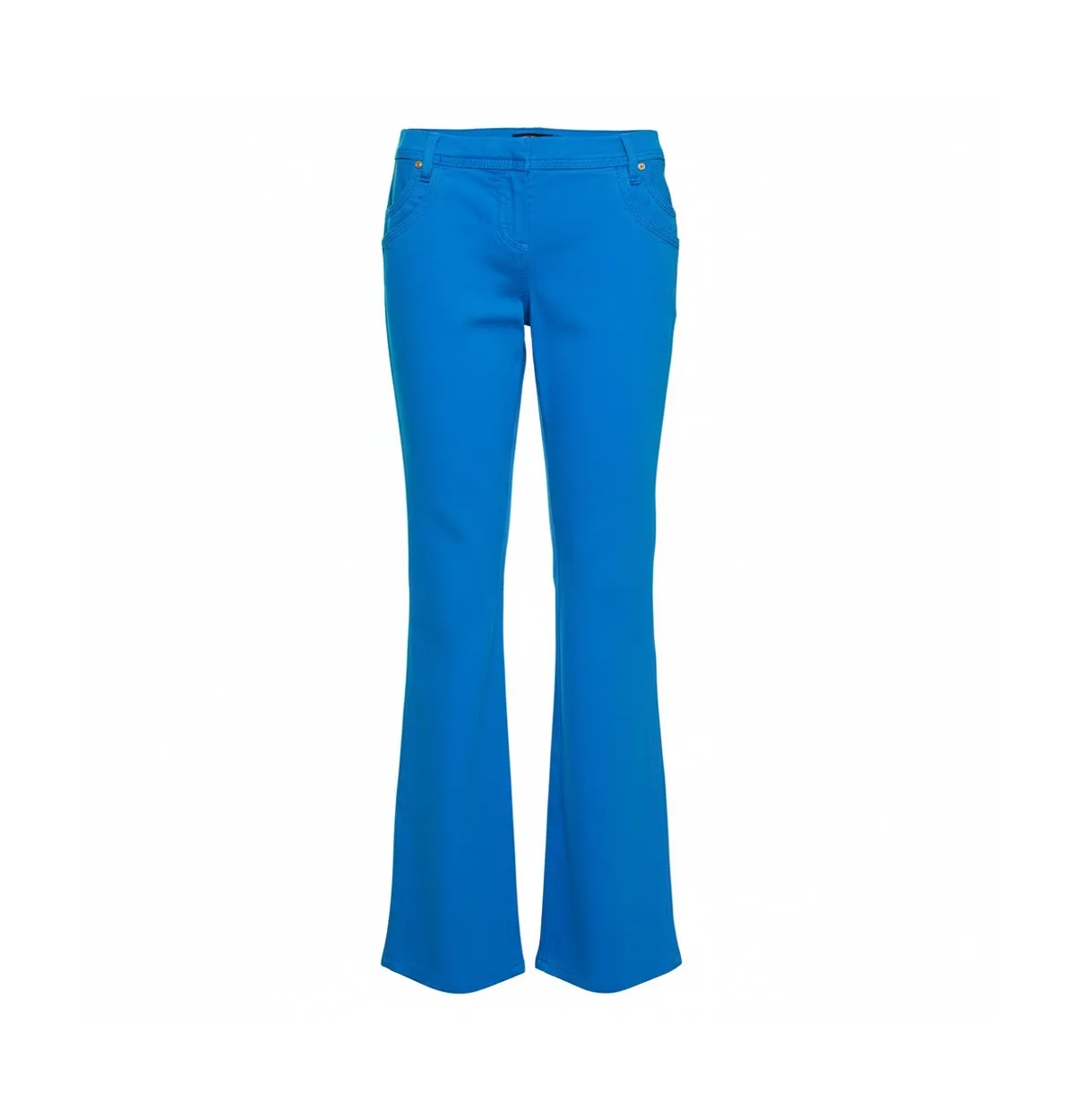 Pre-Owned Stretch Cotton Straight Leg Jeans