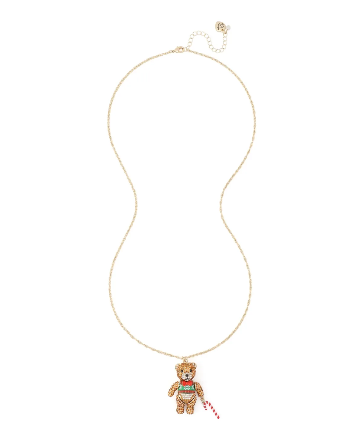 Glass Crystal Grandpa Bear Necklace by Betsey Johnson