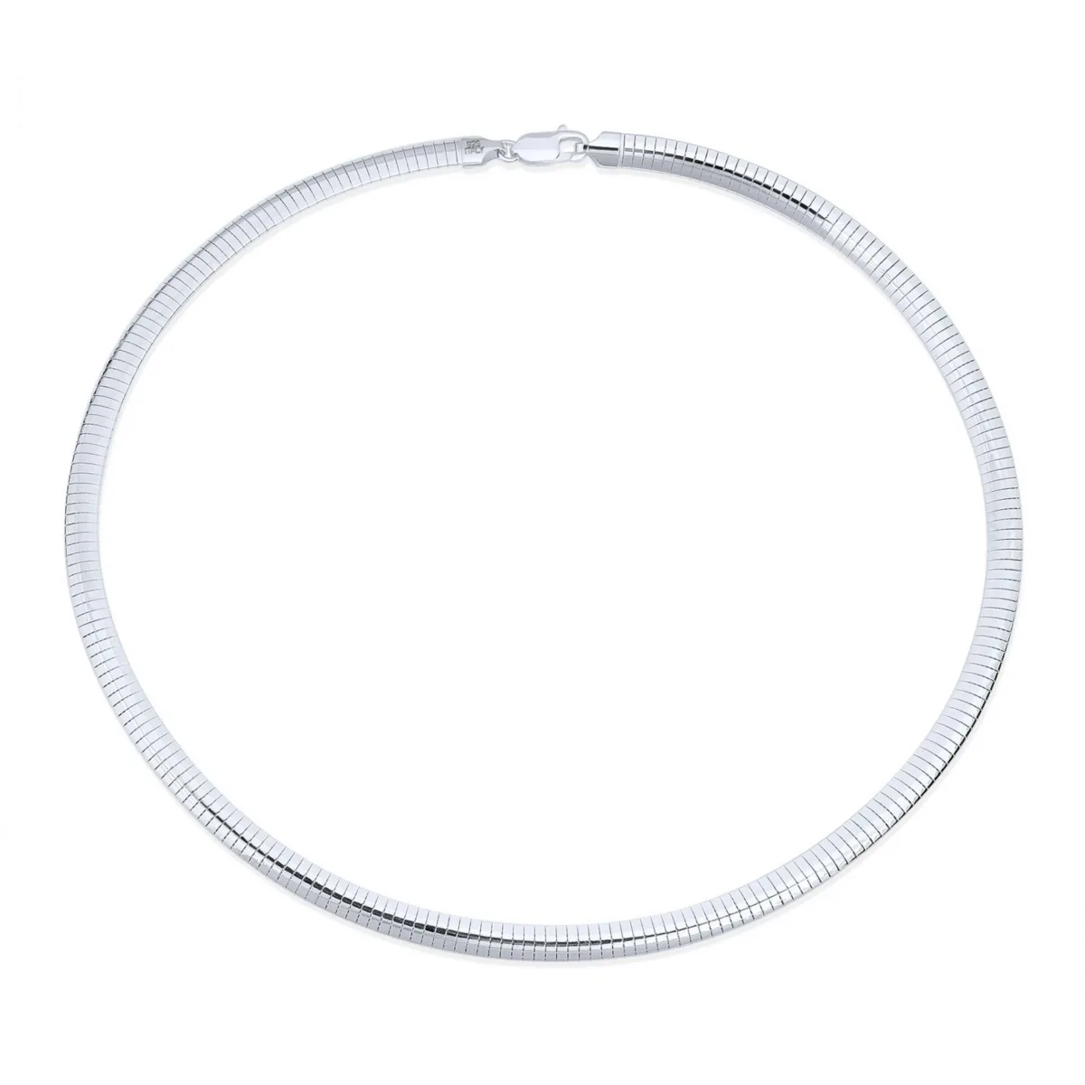 Classic.925 Sterling Silver Omega Snake Necklace Collar 6MM 18" by Bling Jewelry