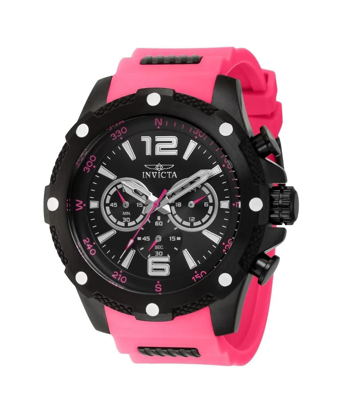 Quartz I-Force Water-Resistant Chronograph Rubber Watch, 50mm by Invicta