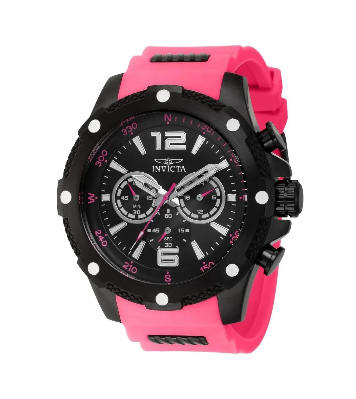 Quartz I-Force Water-Resistant Chronograph Rubber Watch, 50mm