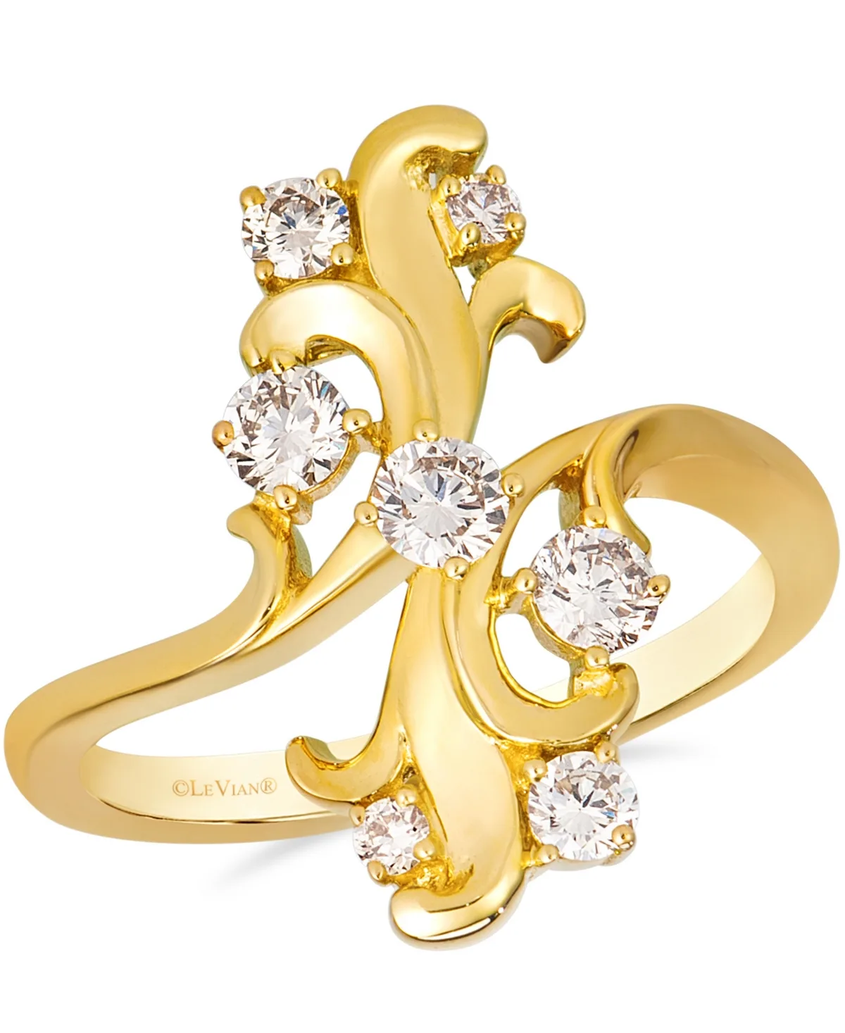 Honey Gold Round Diamond Ring (0.54 ct. t.w.) in 14k Yellow Gold by Le Vian