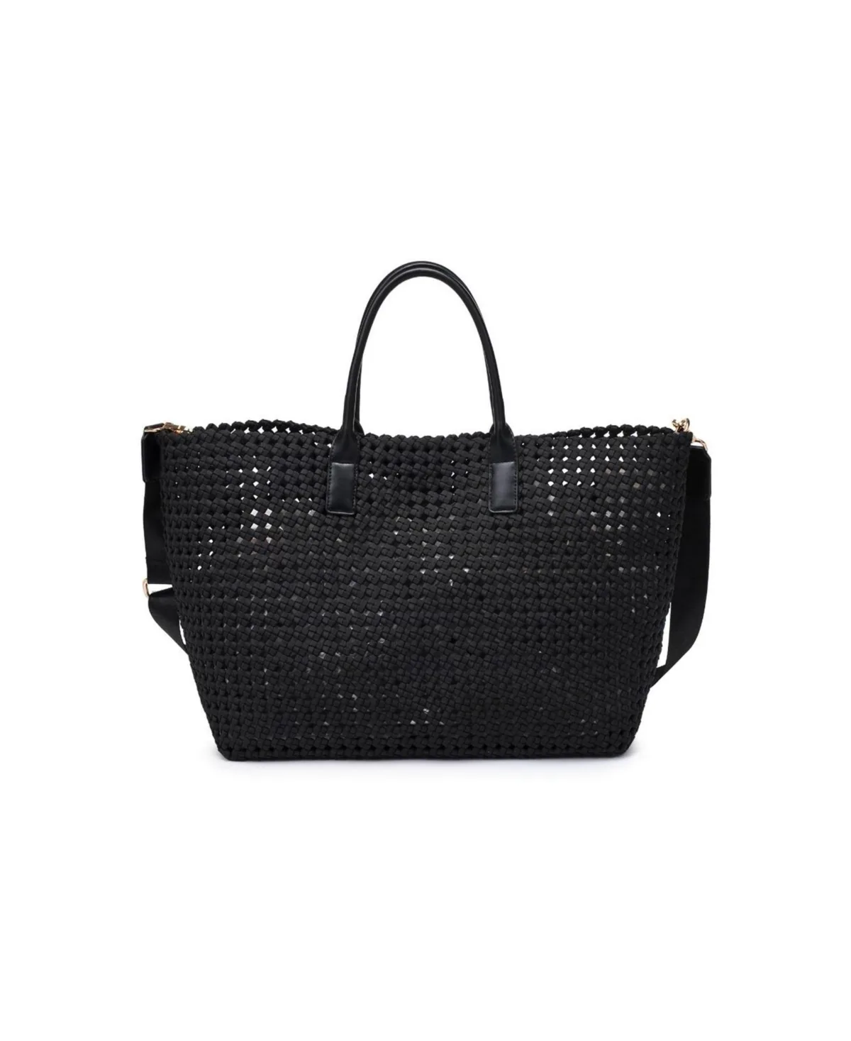 Solstice Large Braided-Design Adjustable Shoulder Strap Tote, 20.8 x 6.7 x 12.6 by Sol and Selene