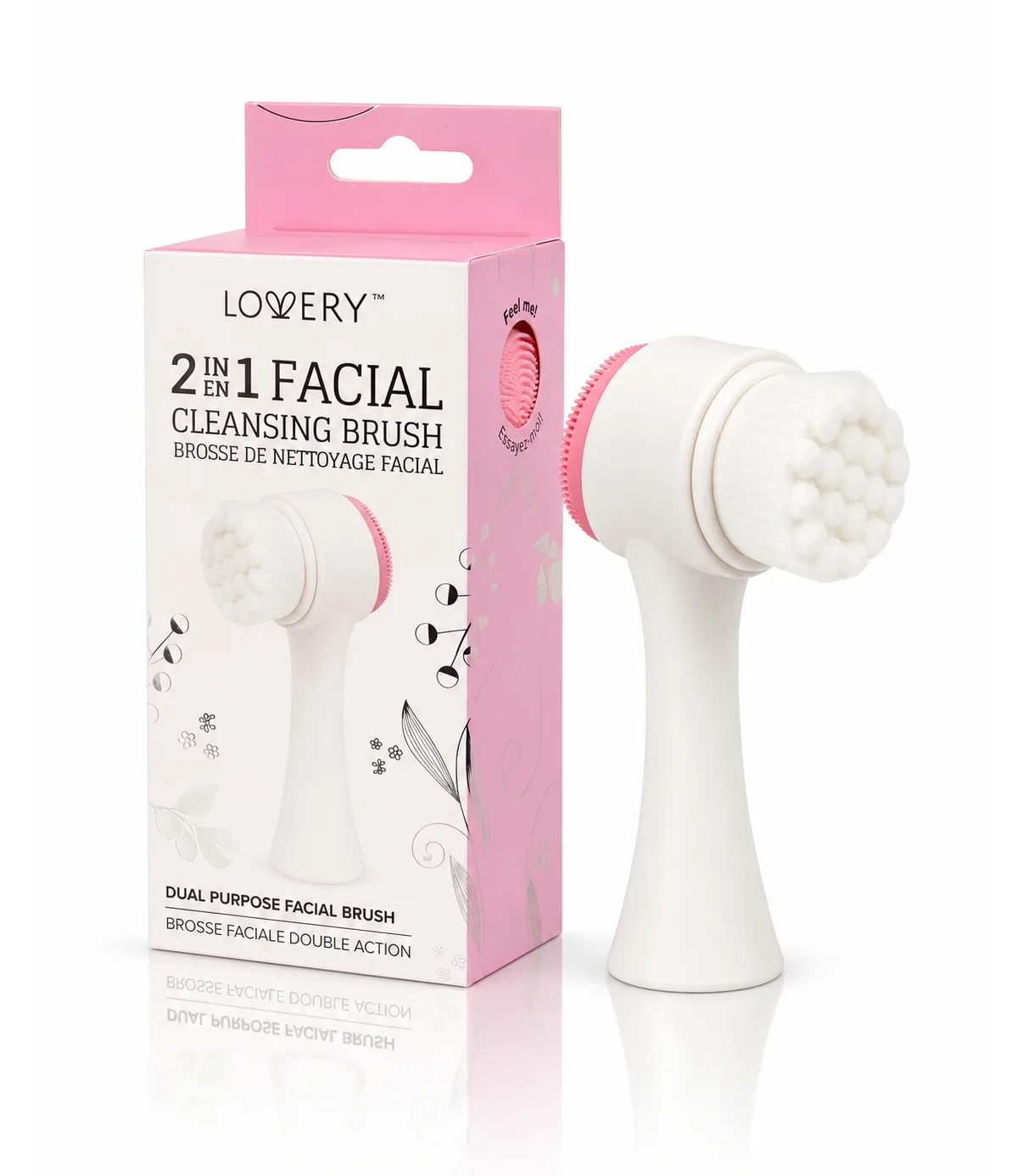 2-In-1 Facial Cleansing and Massage Brush, Skincare Tool, Face Cleansing Brush and Exfoliating Massager, Skin Care Beauty Device by Lovery