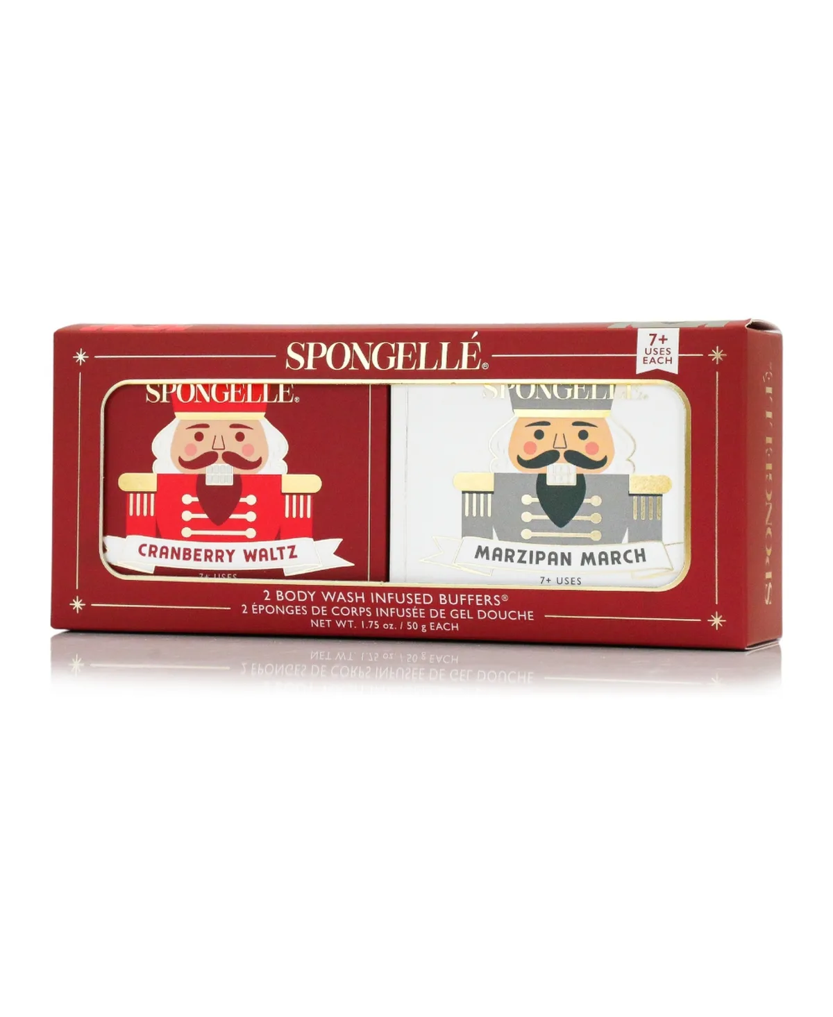 Holiday Nutcracker Gift Set Cranberry Waltz and Marzipan March by Spongelle
