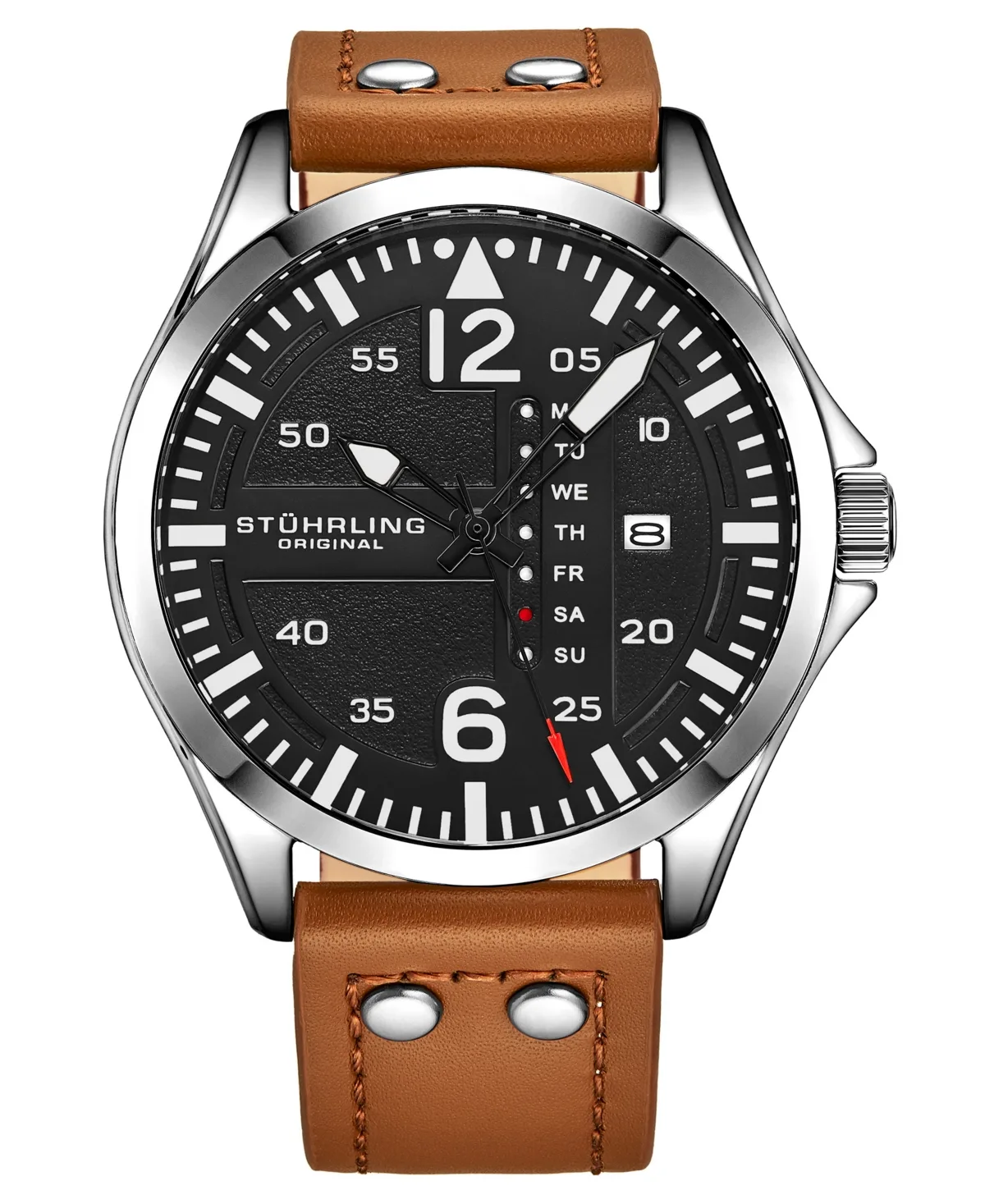 Leather Strap Watch 51mm by Stuhrling
