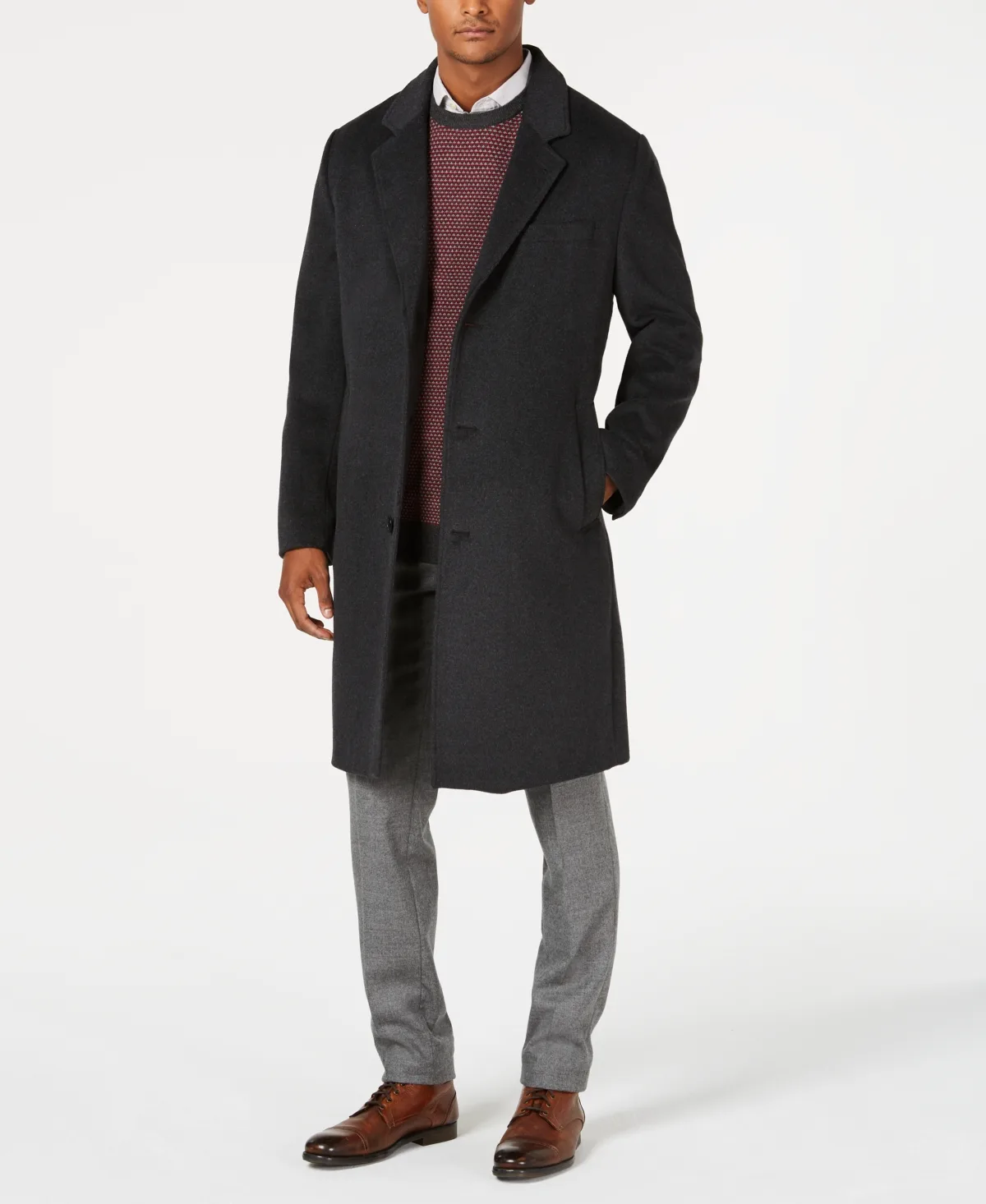 Signature Wool-Blend Overcoat by London Fog