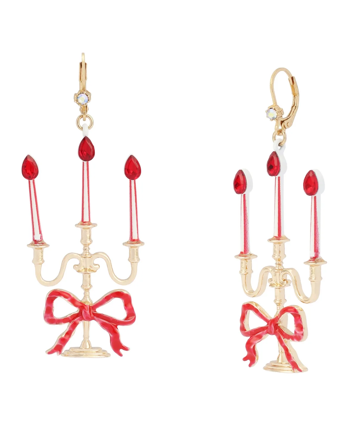 Gold-Tone Glass Crystal Drop & Chandelier Earrings by Betsey Johnson