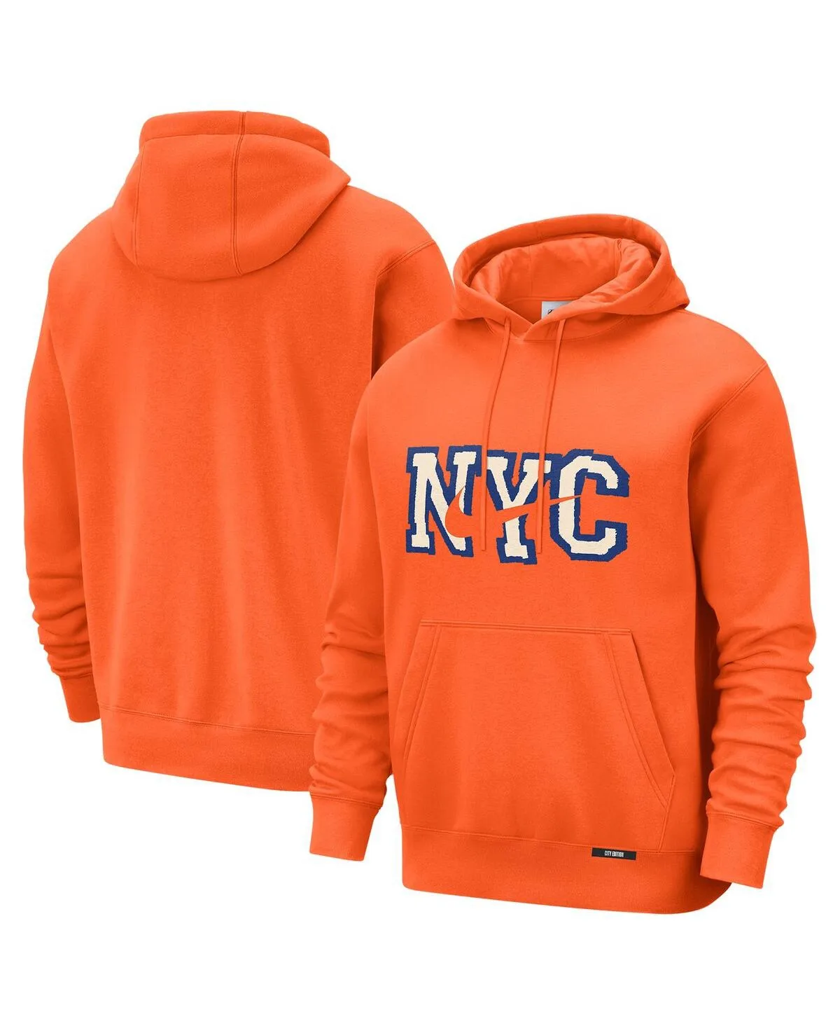 New York Knicks 2025/26 City Edition Remix Essential Logo Club Pullover Hoodie by Nike