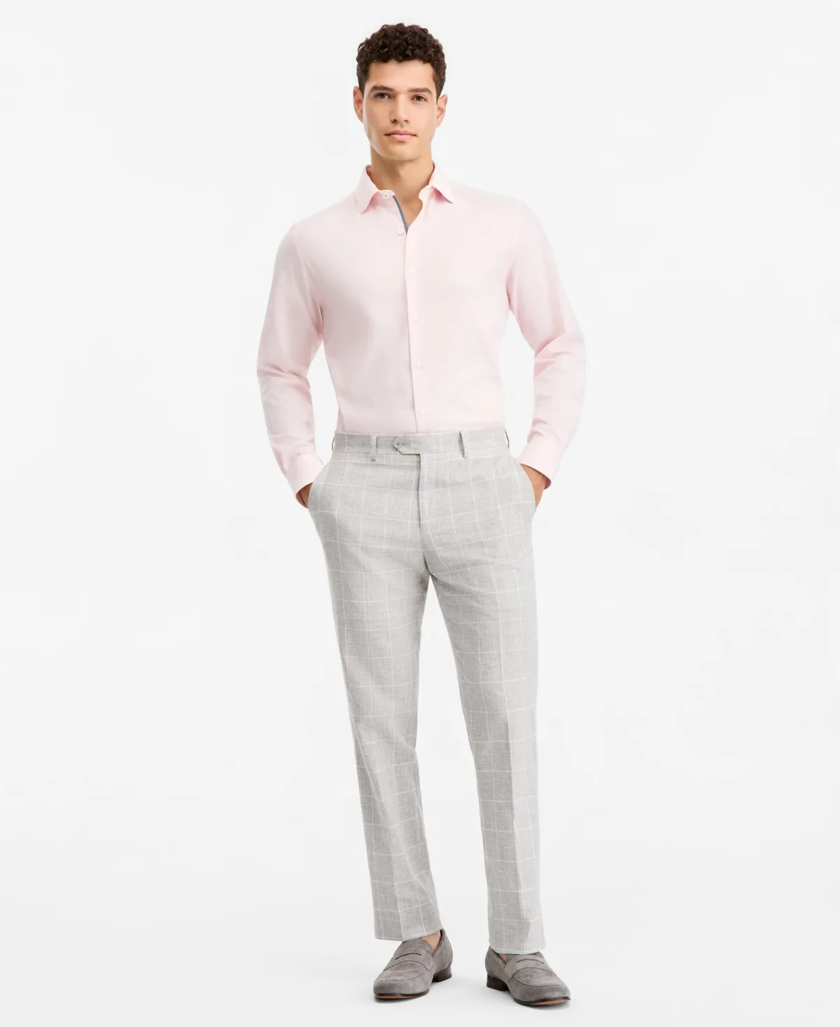 Slim-Fit Linen-Blend Suit Separates Pants by Bar III