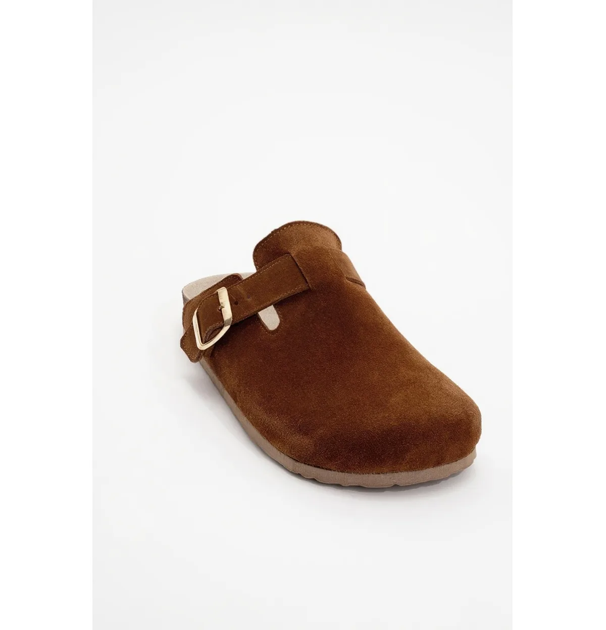 Gons Suede Leather Clogs