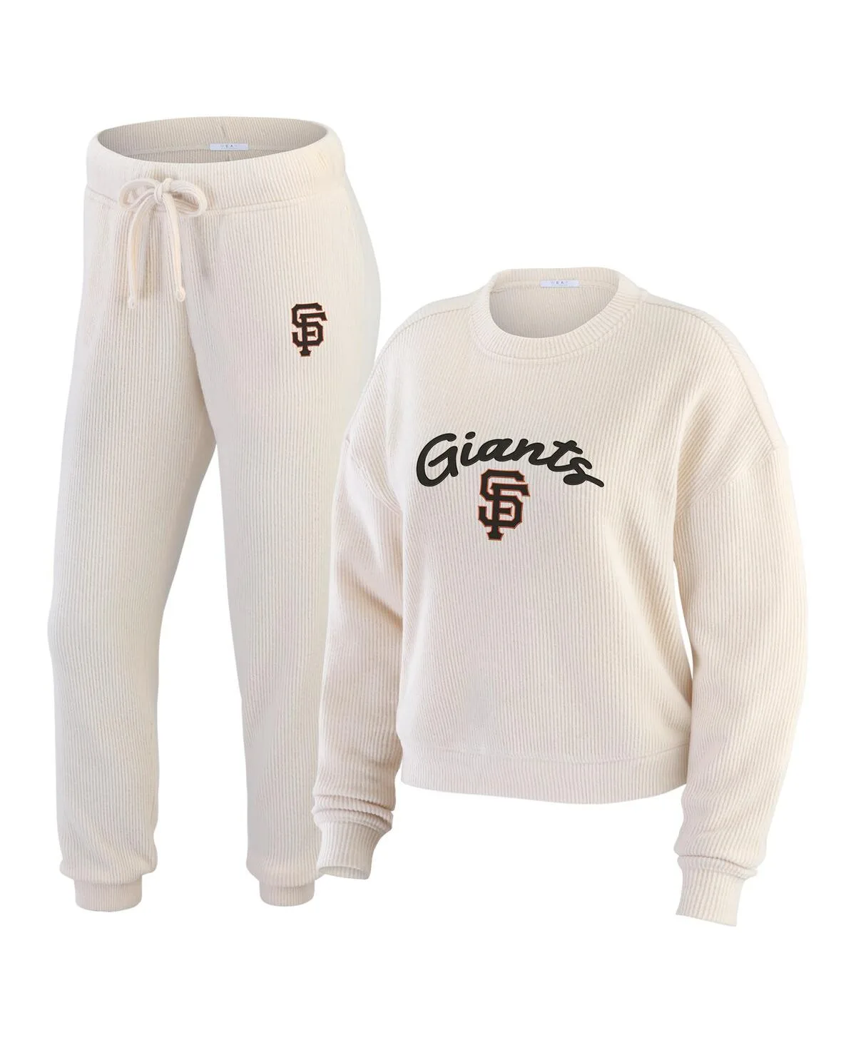Wear by Erin Andrews San Francisco Giants Rib-Knit Long Sleeve T-Shirt Pants Lounge Set by Wear by Erin Andrews
