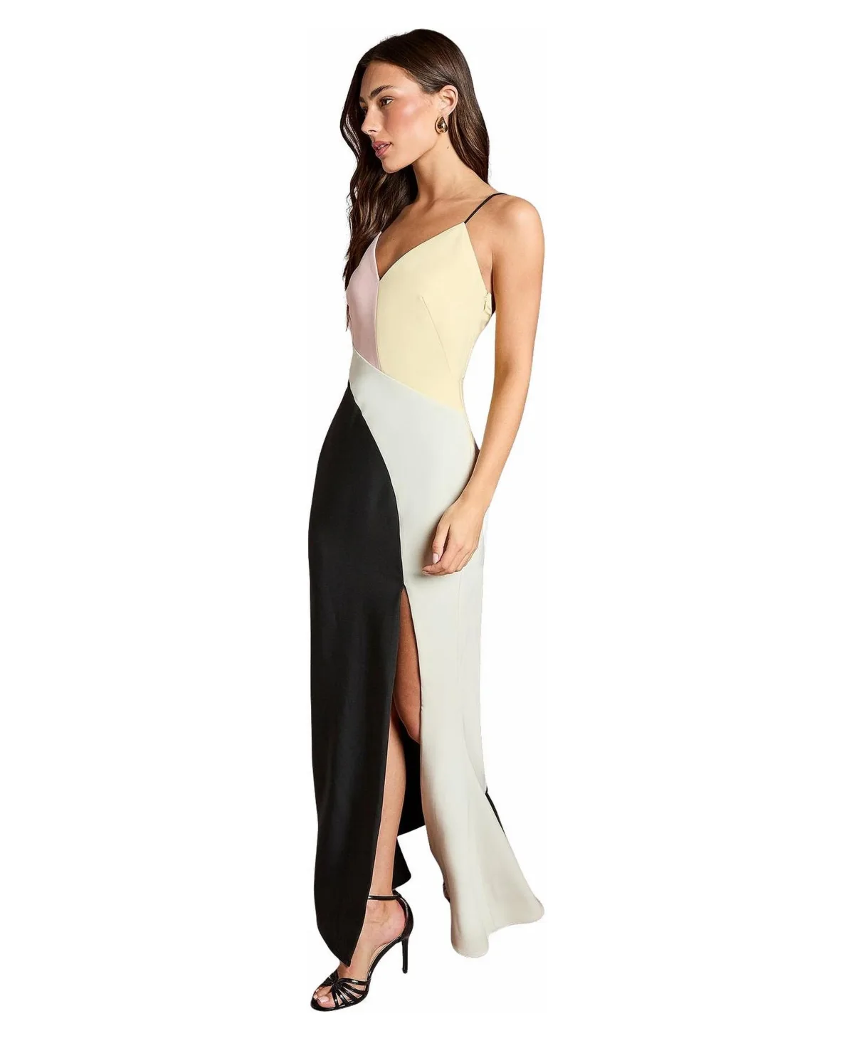 Colorblock Maxi V-Neck Dress by Coast