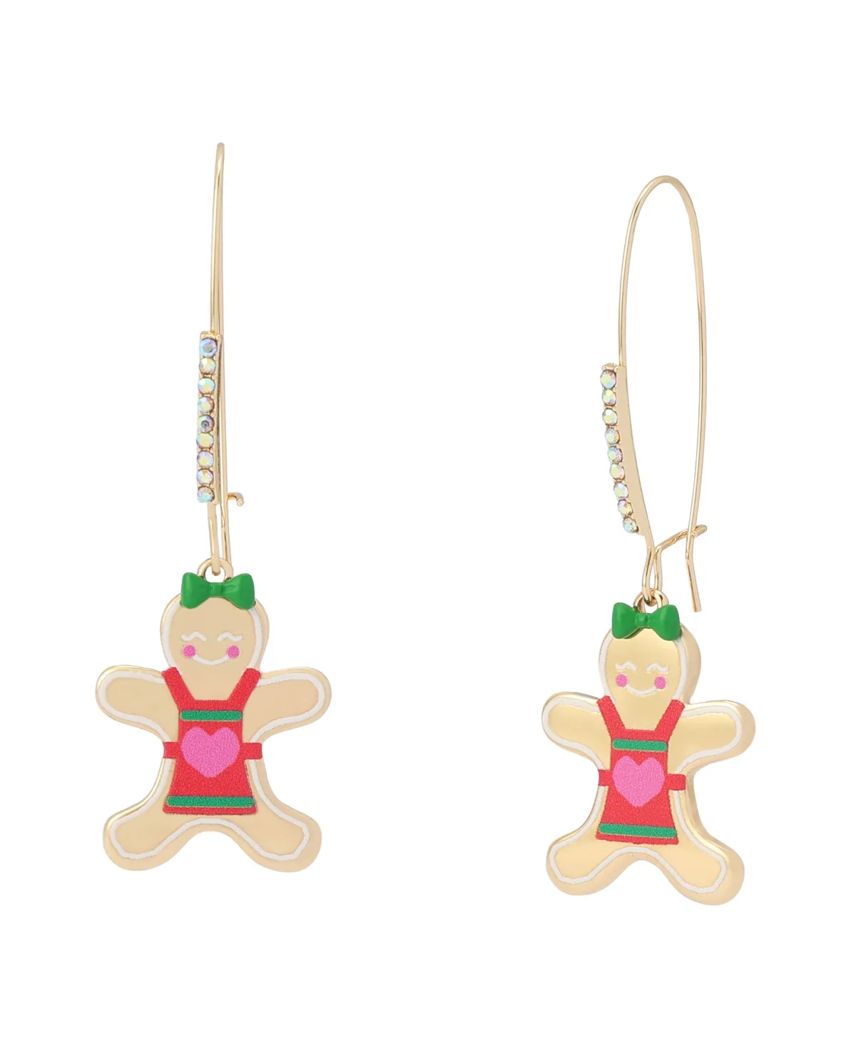 Glass Crystal Christmas Drop Earrings by Betsey Johnson