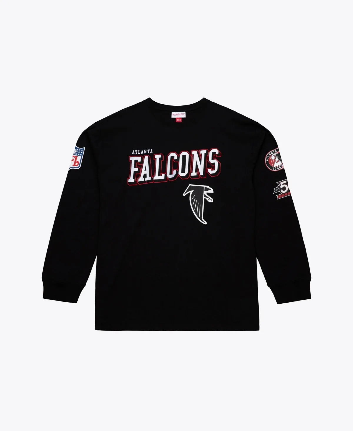 Atlanta Falcons Screen-Print Graphic Rib-Knit Cuffs T-Shirt