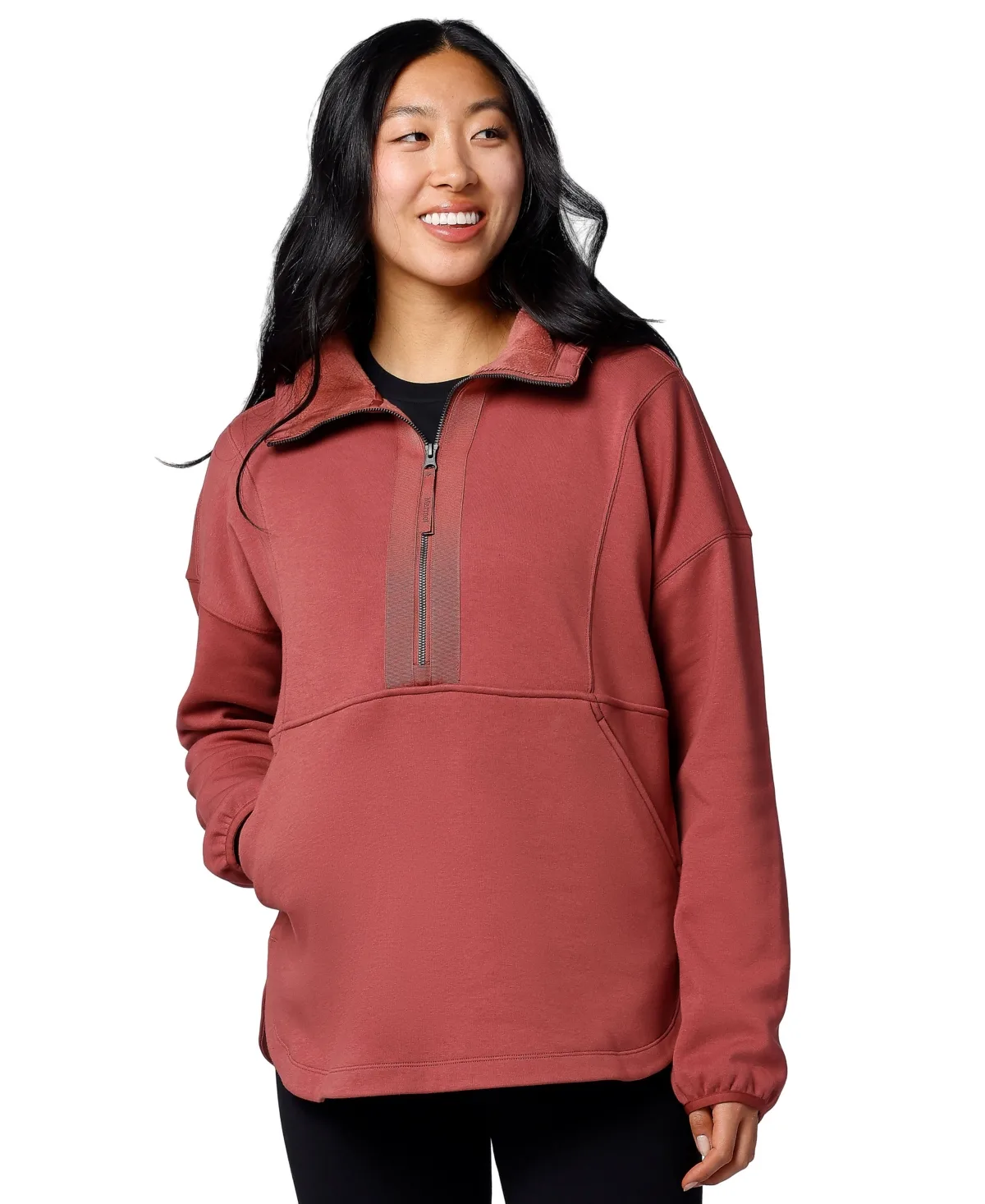 Hideaway Plush Half-Zip Tunic-Length Fleece Hoodie by Marmot