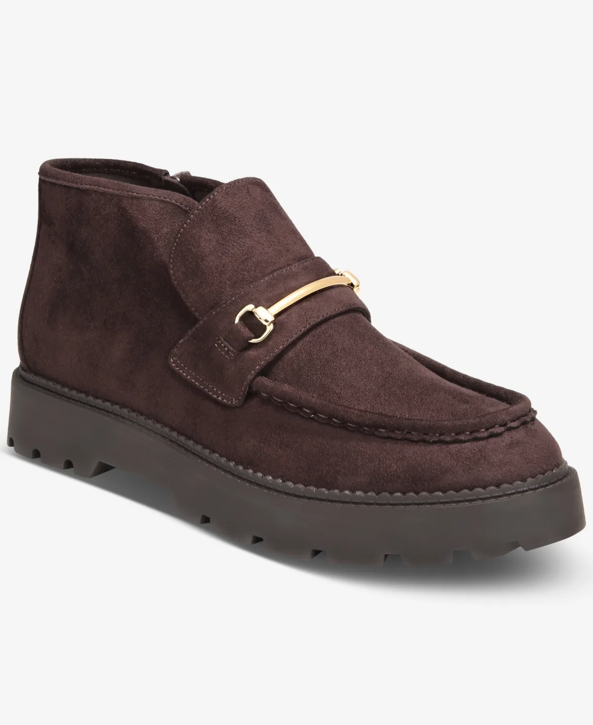Bertaa Lug Slip-Resistant Round Toe Suede Ankle Booties by INC International Concepts