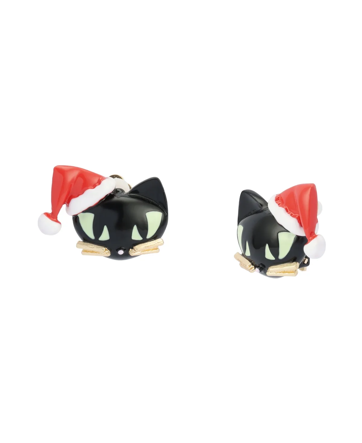 Santa Cat Christmas Earrings by Betsey Johnson